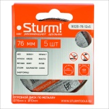 фото 3 -Диск отрезной по металлу Sturm! ( для мини болгарки) размер 76x1.2x10, 5 шт., 9020-76-12x5