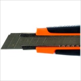 фото 2 -Нож с выдвижным лезвием Вихрь 18 мм, двухкомпонентный корпус, винтовой фиксатор, 73/10/10/3